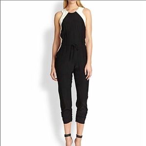 Beautiful Parker silk black/ white cream romper jumpsuit